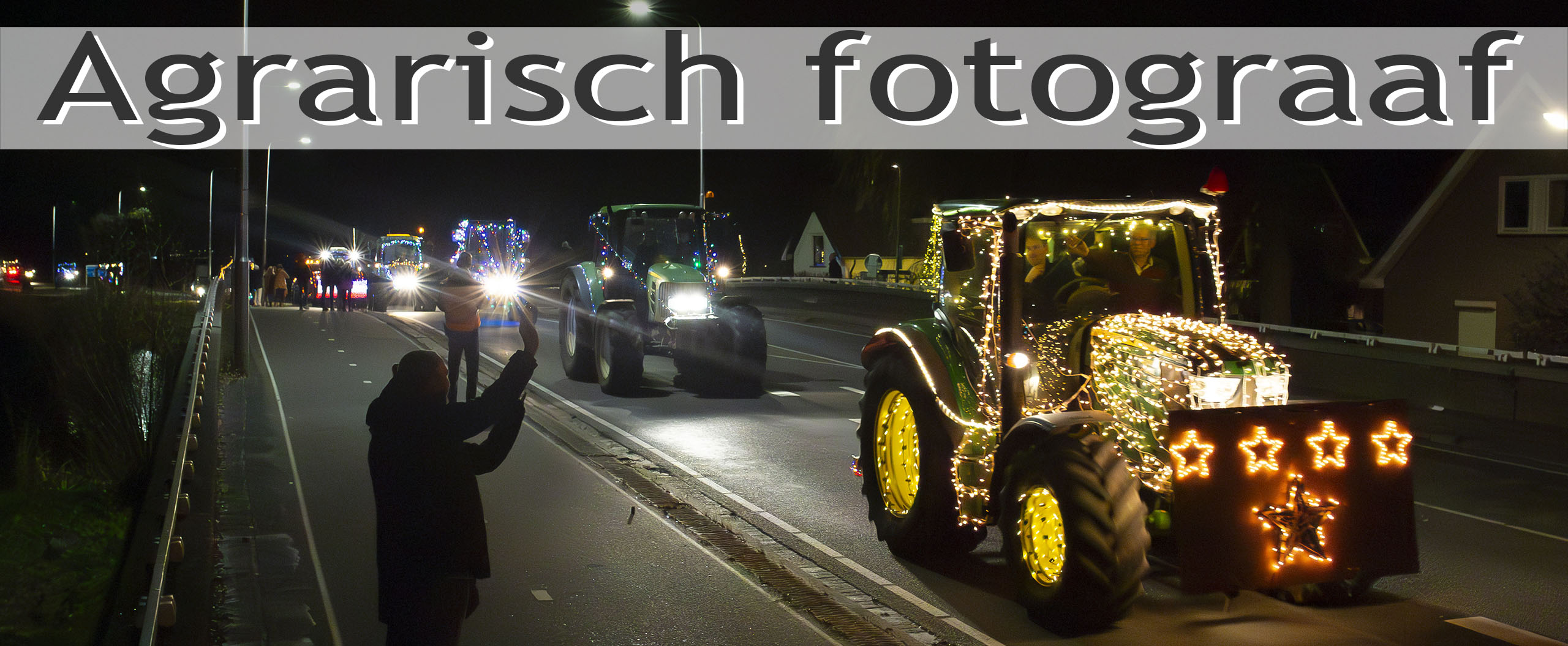 trekker verlichte optocht